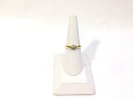 anillo oro 18k con circonita 