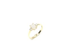anillo oro 18k con diamante de laboratorio 