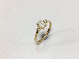 anillo oro 18k con diamante de laboratorio 
