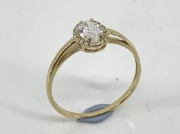 anillo oro 18k con diamante de laboratorio 