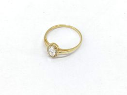 anillo oro 18k con diamante de laboratorio 