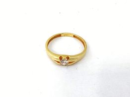 anillo oro 18k con diamante de laboratorio 