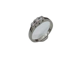 anillo plata 925mm con diamante de laboratorio 