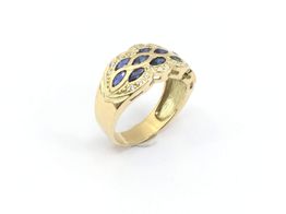 anillo oro 18k con zafiro 