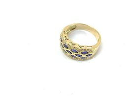 anillo oro 18k con zafiro 