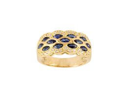 anillo oro 18k con zafiro 