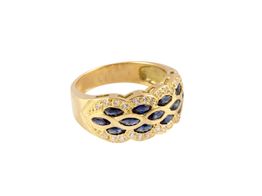 anillo oro 18k con zafiro 