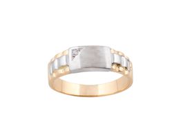 anillo oro 18k con circonita 