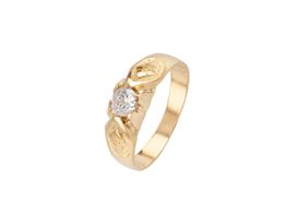anillo oro 18k con circonita 