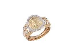 anillo oro 18k con circonita 