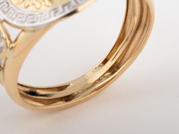 anillo oro 18k con circonita 