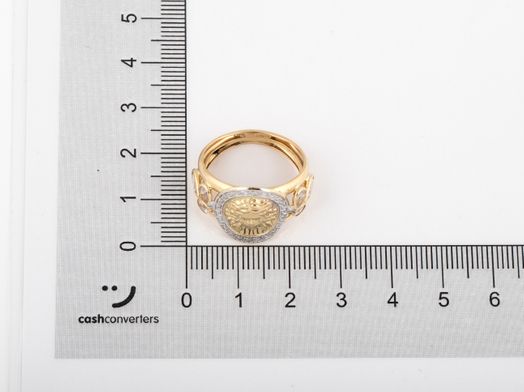 anillo oro 18k con circonita 