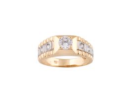 anillo oro 18k con circonita 
