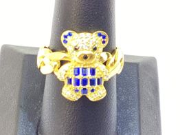 anillo oro 18k con circonita 