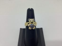 anillo oro 18k con circonita 