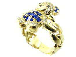 anillo oro 18k con circonita 