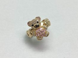 anillo oro 18k con circonita 