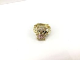 anillo oro 18k con circonita 