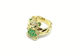 anillo oro 18k con circonita 