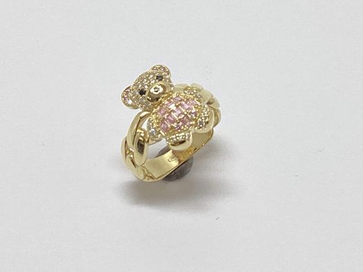 anillo oro 18k con circonita 