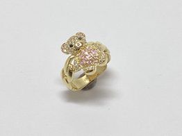 anillo oro 18k con circonita 