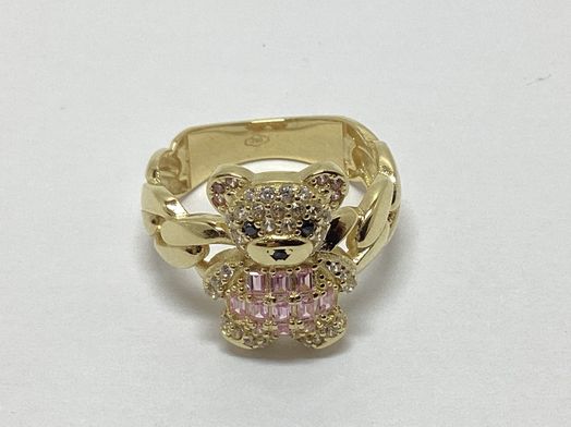 anillo oro 18k con circonita 