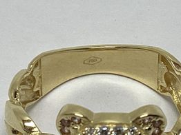 anillo oro 18k con circonita 