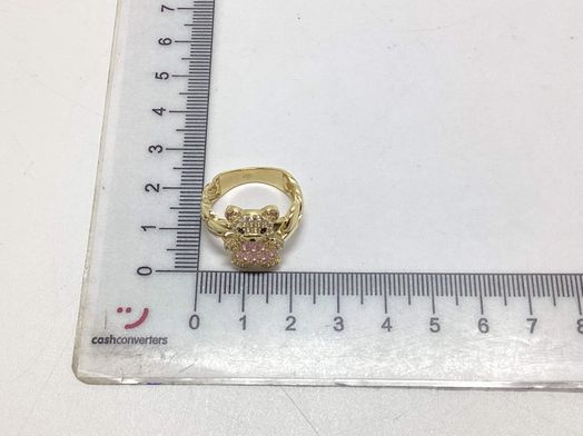 anillo oro 18k con circonita 