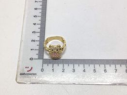 anillo oro 18k con circonita 