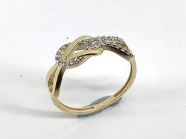 anillo oro 18k con circonita 