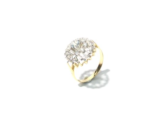 anillo oro 18k con circonita 