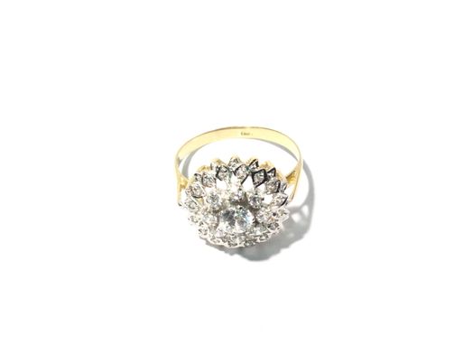 anillo oro 18k con circonita 