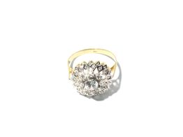 anillo oro 18k con circonita 