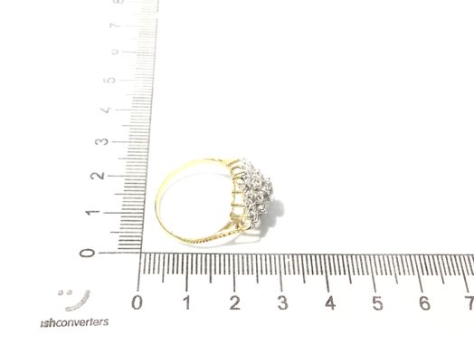 anillo oro 18k con circonita 