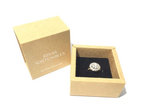 anillo oro 18k con circonita 