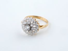 anillo oro 18k con circonita 