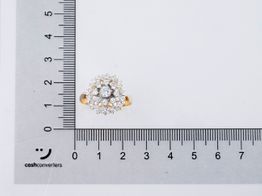 anillo oro 18k con circonita 