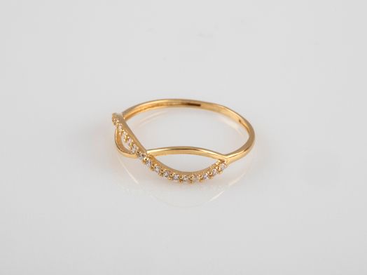 anillo oro 18k con circonita 