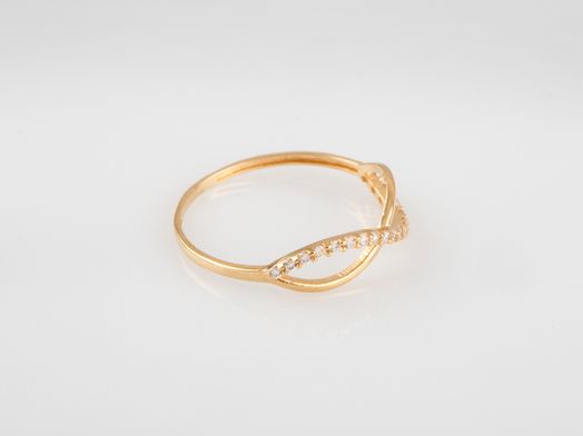 anillo oro 18k con circonita 