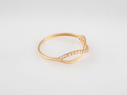 anillo oro 18k con circonita 