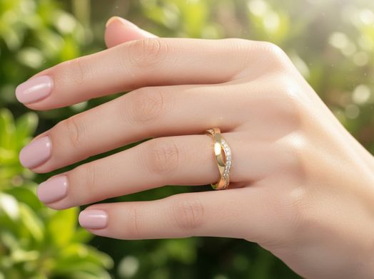 anillo oro 18k con circonita 