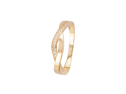 anillo oro 18k con circonita 