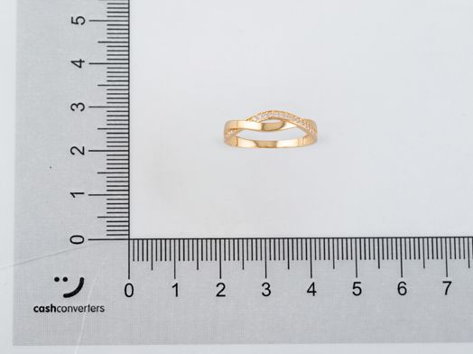 anillo oro 18k con circonita 