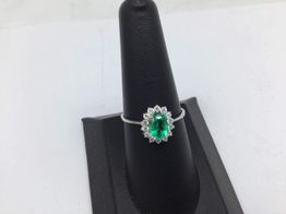 anillo oro 18k con circonita 