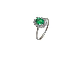anillo oro 18k con circonita 