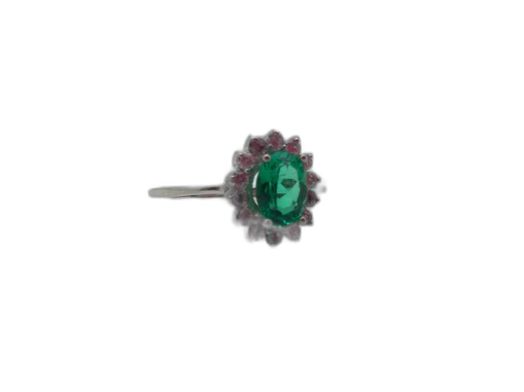 anillo oro 18k con circonita 