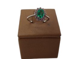 anillo oro 18k con circonita 