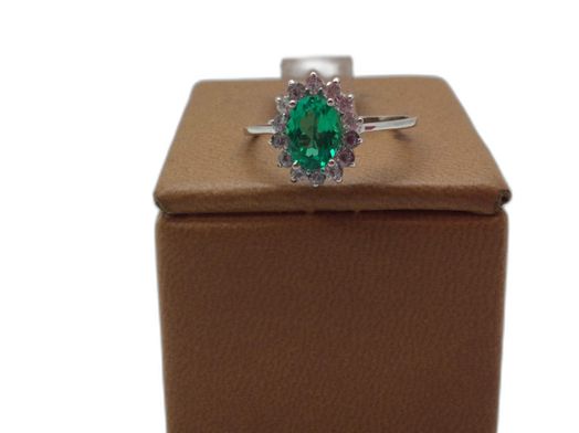 anillo oro 18k con circonita 