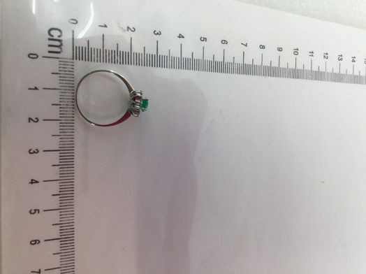 anillo oro 18k con circonita 