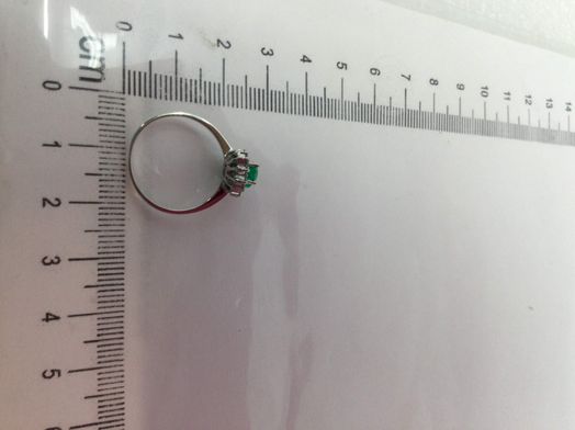 anillo oro 18k con circonita 